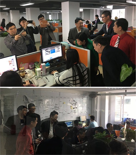 陳翼明副市長和賀州市政府考察團在牛商網項目制作部、產品研發(fā)部調研 陳翼明副市長和賀州市政府考察團在牛商網項目制作部、產品研發(fā)部調研