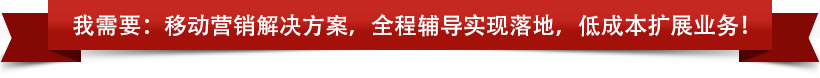 我需要：移動營銷解決方案，全程輔導實現落地，低成本擴展業務！