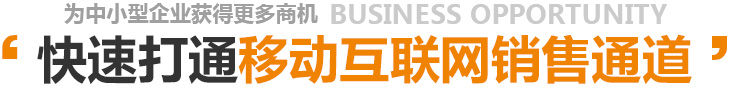 快速打通移動互聯網銷售通道